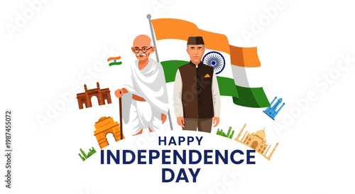 Indian Independence Day Celebration Graphics.
