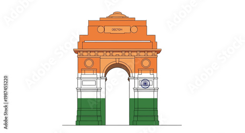 India Gate War Memorial Arch Structure.