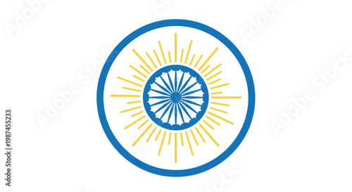 Indian Government Symbol Ashoka Chakra Emblem.