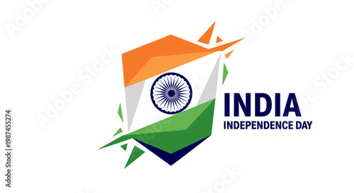 India Independence Day Celebration Logo.