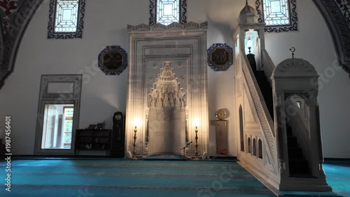 A view of the Mustafa Pasha Mosque, built during the Ottoman period, in Skopje, the capital of North Macedonia