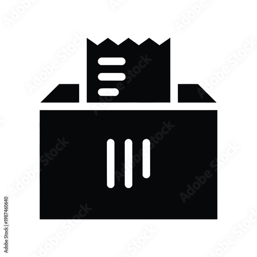 minimalist black receipt organizer with three compartments on white background