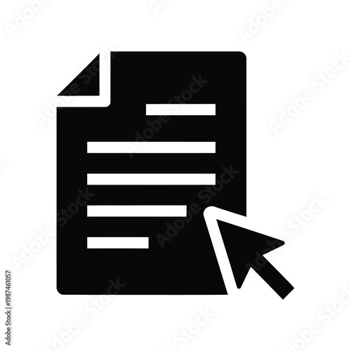 Minimalist file cabinet with selection arrow for data entry and organization concept