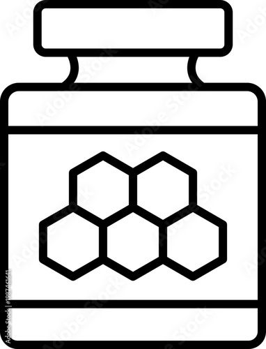 Honey Line Icon, Honey Outline Icon, Honey Simple Icon