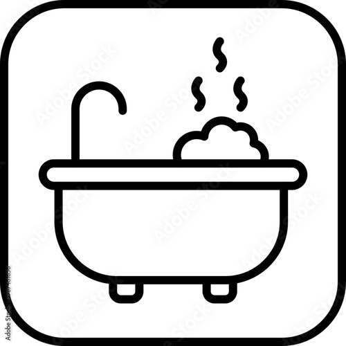 Jacuzzi Line Icon, Jacuzzi Outline Icon, Jacuzzi Simple Icon