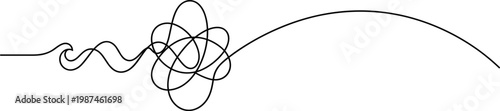 An abstract illustration of a tangled, knot-like line unraveling into a smooth curve, symbolizing the journey from complexity and confusion to clarity and resolution