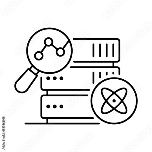 Data Discovery Icon, Revealing Patterns and Hidden Opportunities Through Exploration, Supporting insight generation, analysis, and informed decisions