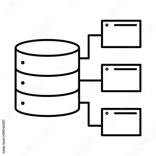 Data Modeling Icon, Structuring Databases and Analytical Frameworks for Accurate Insights, Supporting scalable architecture, relationships, and forecasting