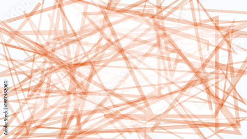 Abstract Orange Lines Intersection Overlay on White Background