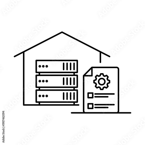 Data Warehouse Icon, Centralizing Structured Information for Retrieval and Analysis, Supporting reporting, integration, and enterprise data management