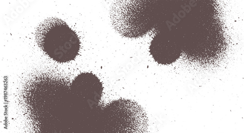 Brown spray paint splatter shapes on white background with brush stroke street art paint drop paint stain splatter background abstract resource graffiti creative distressed isolated