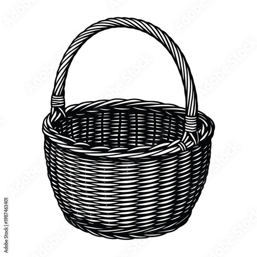 empty wicker basket