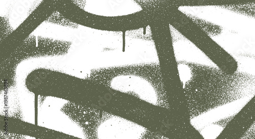 Green spray paint abstract lines and drips with paint splatter line art modern art abstract background graffiti splatter decoration distressed creative energetic contrast industrial