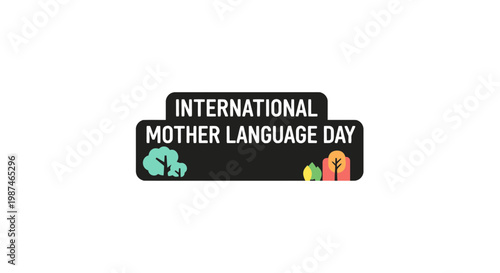 International Mother Language Day vector illustration banner