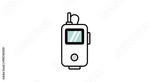Handheld Radio Walkie Talkie Vector Illustration