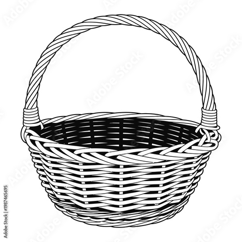 empty basket vector illustration