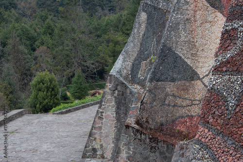 Texture of ancient stone in an archaeological zone
