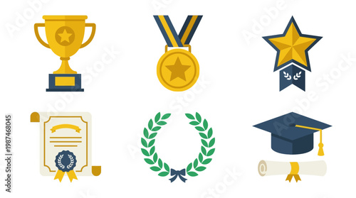 Icons of Academic Achievement Symbols.