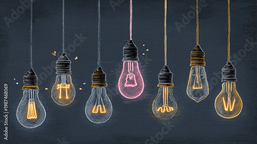 Wallpaper Mural Illustration of creative ideas generation, creative mindset inspiration Torontodigital.ca