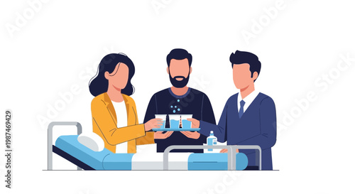 Medical Team Performing Clinical Examination in Hospital Setting