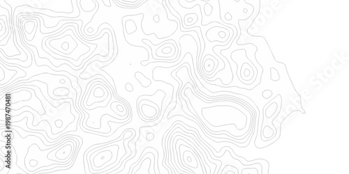  vector topography map creative discovery White wave grid stripe line map topography. minimal geographic contour line mounted map background.