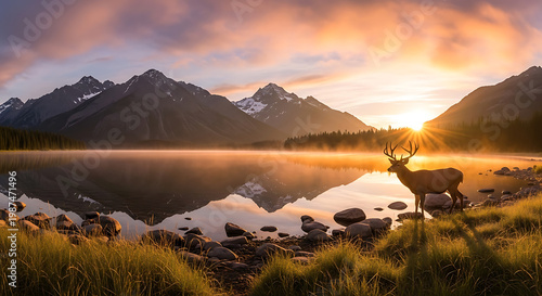 sunrise in the mountains