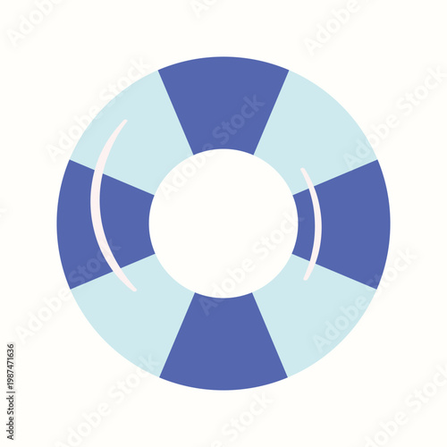 Free Download Blue Lifebuoy Icon Summer Beach Safety Float Ring Isolated - GFXLoad