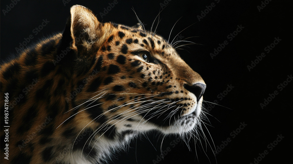 Fototapeta premium Close-Up Portrait of a Spotted Wild Cat
