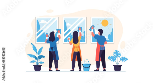 People Analyzing Data on Large Windows with Digital Devices