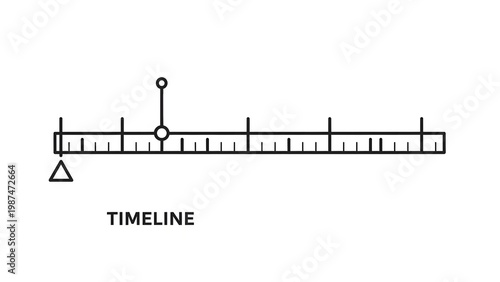 Minimalist Linear Timeline Graphic for Project Management