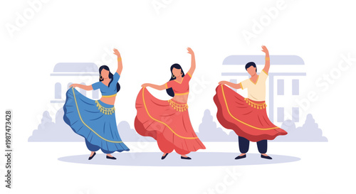 Elegant Traditional Indian Classical Dance Performance