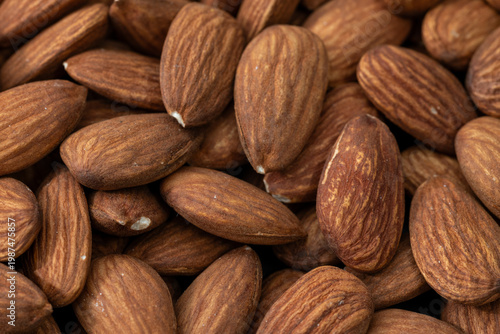 pile of almonds background