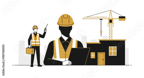 Architects Planning a New Project: Construction, Buildings and Real Estate Development