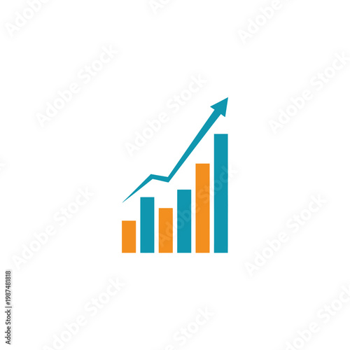 Colorful Bar Graph with Arrow. Free Download Colorful Bar Graph with Arrow. - GFXLoad