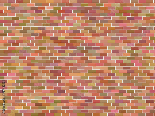 Red Brick Wall Pattern Mortar Joint Texture Design