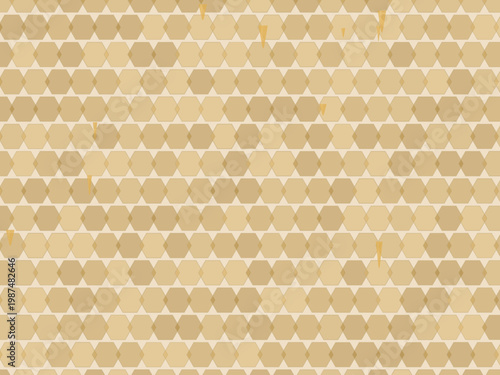 Hexagon Honeycomb Honey Drip Pattern Background