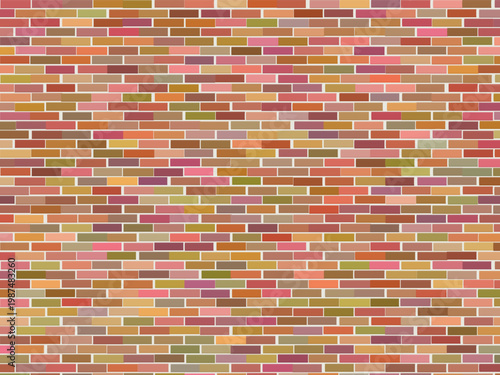 Red Brick Wall Pattern Mortar Joint Texture Design