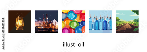 石油不足で起こるエネルギー危機_イラスト素材