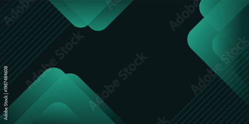 Spanduk mewah abstrak modern, vektor latar belakang poligon hijau dan hitam abstrak yang elegan untuk presentasi merek atau iklan produk bg