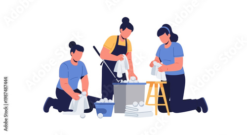 Family Painting Project with Kids and Adults Engaged in Creative Art