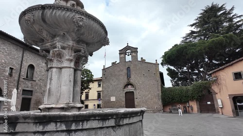 View Of Historic Piazza Del Gesu In Viterbo Italy