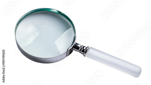 фотографія Magnifying glass with frosted glass handle, isolated on transparent background