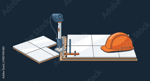Construction Tools And Safety Gear: An Illustrative Depiction for Design and Architecture