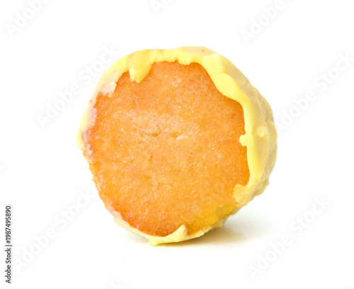 Fresh chocolate chip muffin close up. 