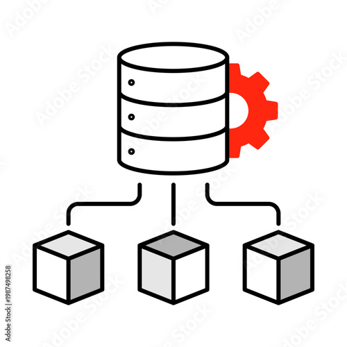 Data Modeling Icon, Designing Data Frameworks for Business Analysis, Supporting Data-Driven Decision-Making