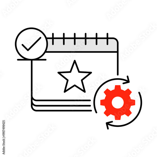 Event Planning Icon, Organizing Business Events and Activities, Enhancing Organizational Efficiency and Success Metrics