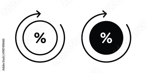 Exchange rate icon vector graphic clipart and line art style set