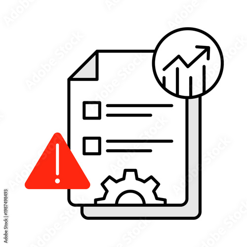 Risk Management Icon, Identifying and Mitigating Business Risks, Strengthening Organizational Resilience and Risk Avoidance