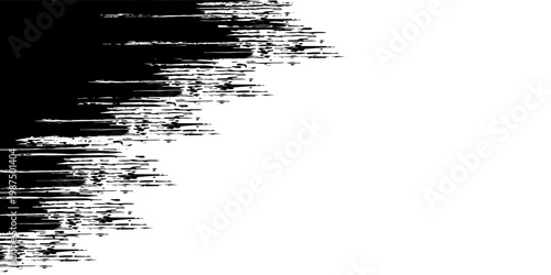 Smooth vector transition from black to white with straight broken lines. Modern vector background for transition from one image to another