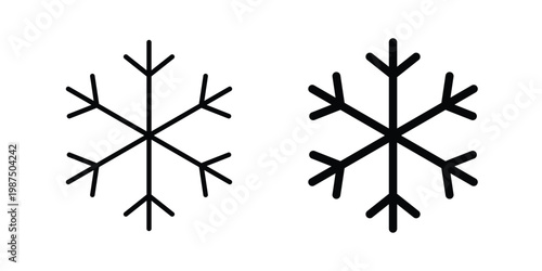 Ice icon vector graphic clipart and line art style set